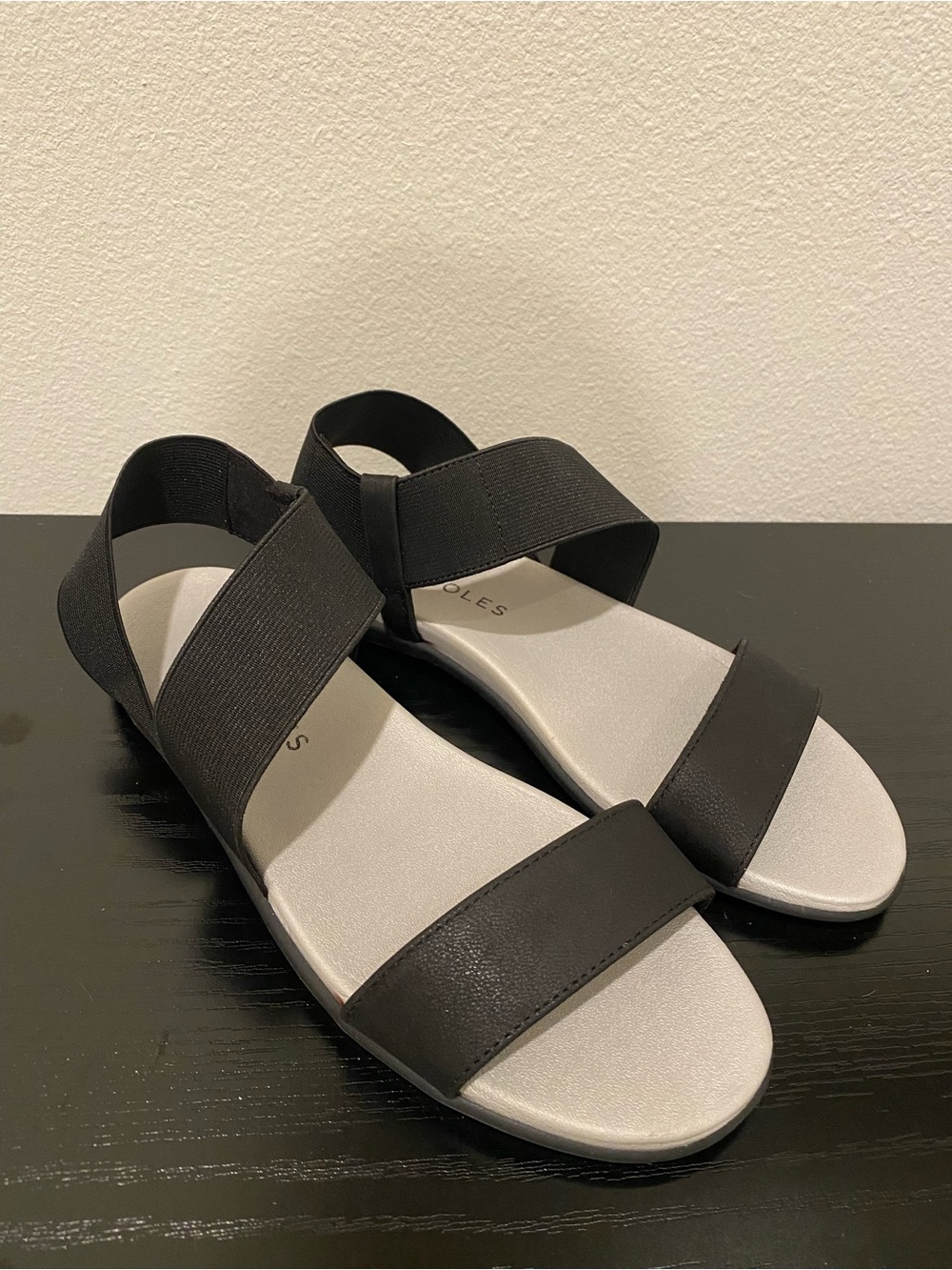 Aerosoles Black Elastic Strap Summer Sandals Women’s Size 6